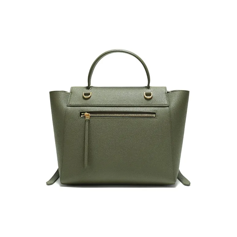 CELINE Belt Grained Calfskin Catfish Bag Handbag One Shoulder Handbag Crossbody Bag Micro Women's Khaki Green-3