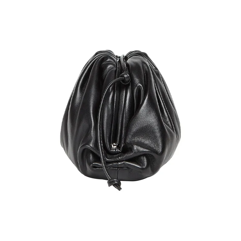 Bottega Veneta POUCH Cloud Bag Calfskin Clutch Shoulder Bag Women's Black-3