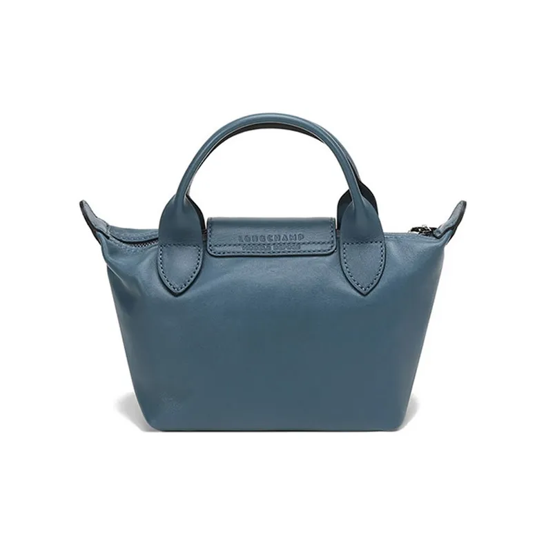 LONGCHAMP Le Pliage Cuir Dumpling Bag Crossbody Bag Mini Women's Nordic Blue-3