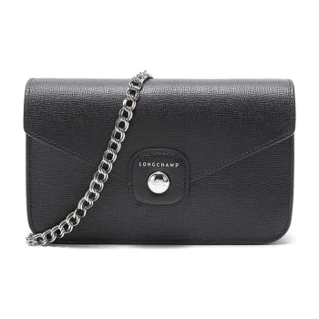 LONGCHAMP Game On Cow Leather Crossbody Bag Shoulder Bag Women's Black