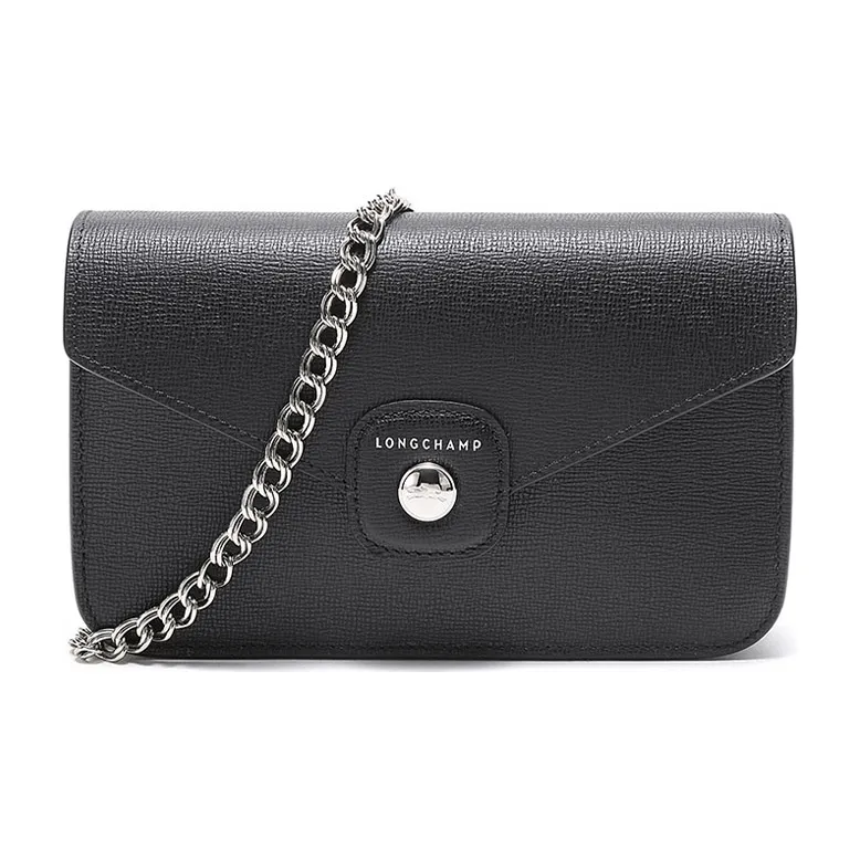 LONGCHAMP Game On Cow Leather Crossbody Bag, Shoulder Bag Women's Black-0