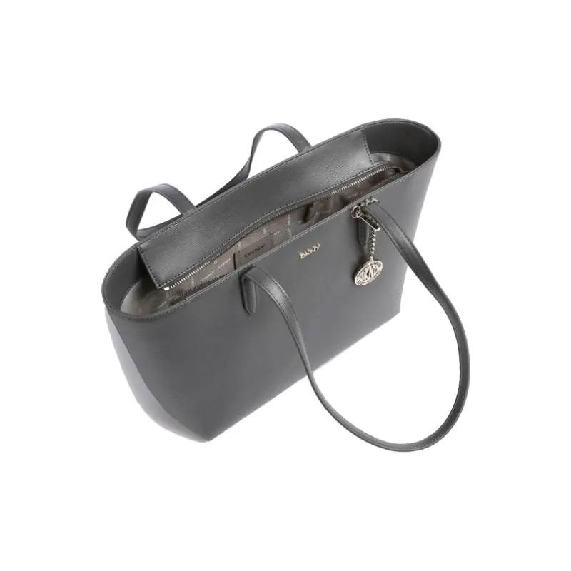 DKNY Cow Leather Tote, Portable, Shoulder Bag Regular Women's Gray-1