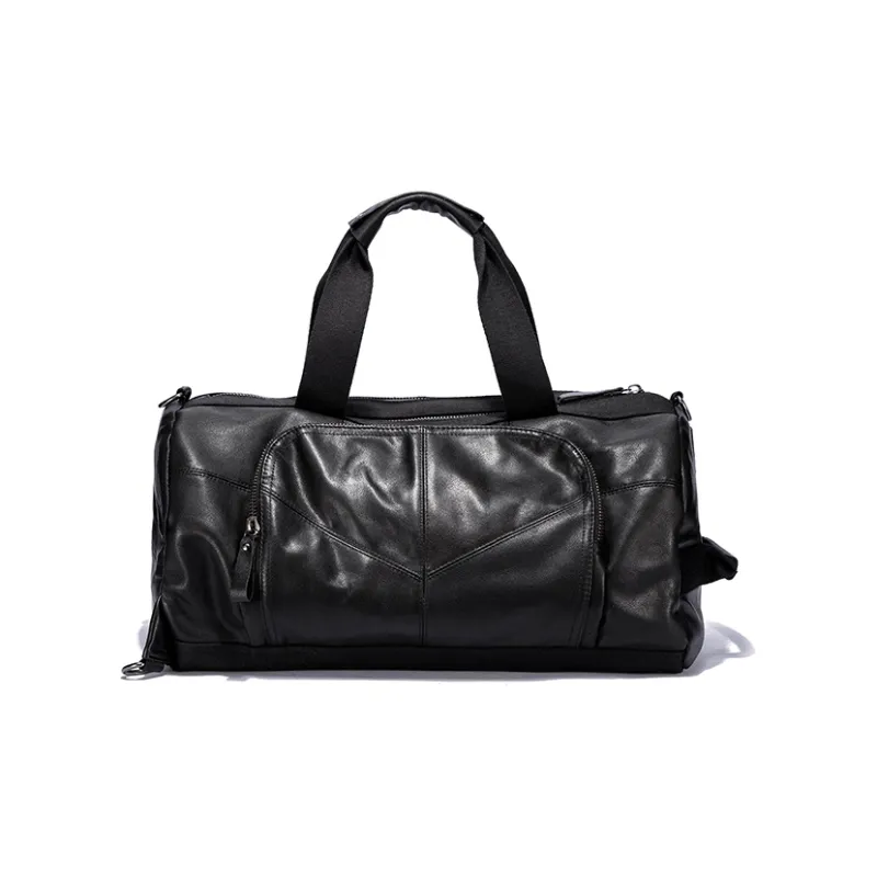 Ace Paul Cow Leather Handbags Travel Bags Regular Unisex Black-3