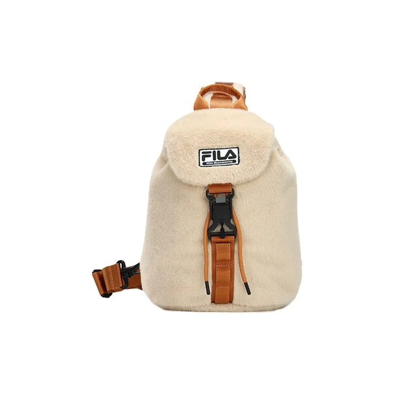FILA FUSION White Mountaineering Collaboration Fabric Sling Bag Regular Women's Beige Brown-0