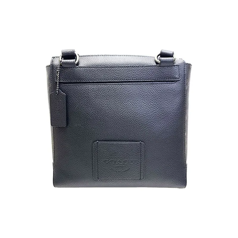 COACH Hudson Leather Messenger Bag Crossbody Bag Shoulder Bag Men's Black-1