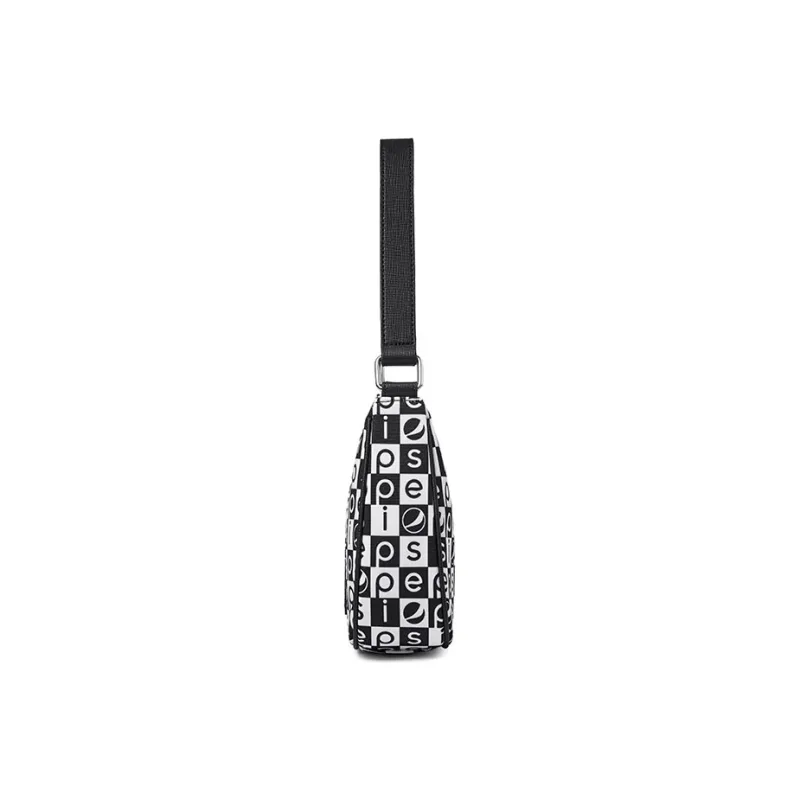 Pepsi Nylon Fabric Handbag One Shoulder Shoulder Bag Regular Women's Black White-3
