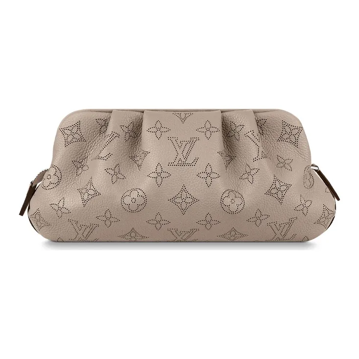 LOUIS VUITTON Scala Pouch Mini Mahina Perforated Galet Gray-2