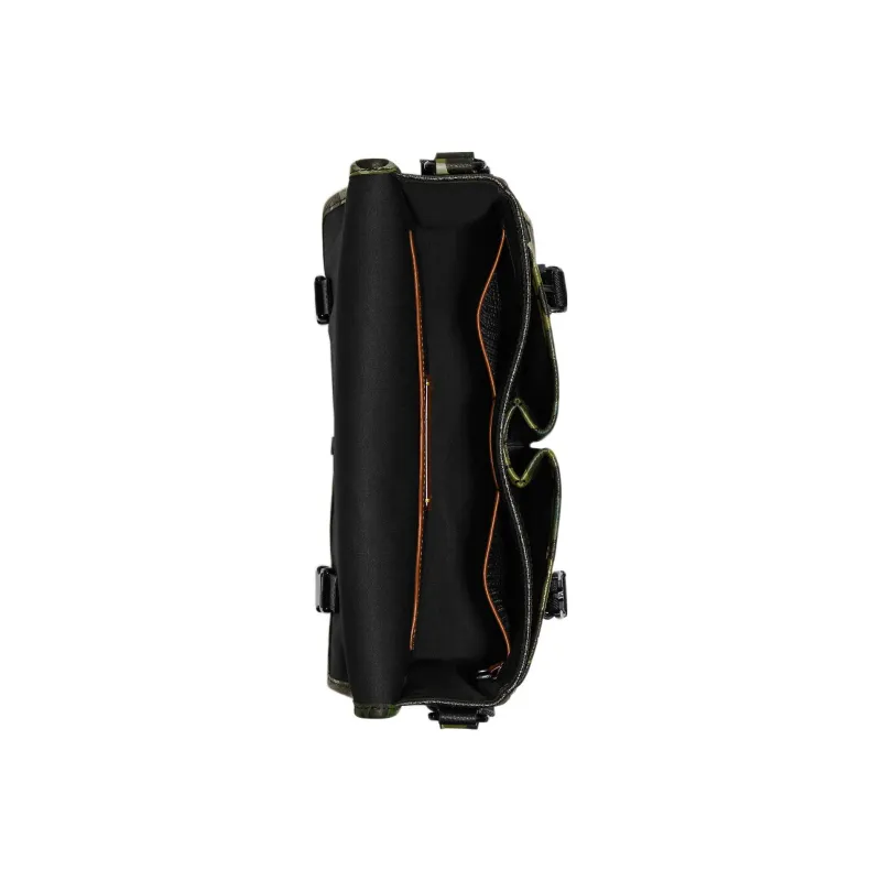 COACH Canvas With Leather Messenger Bag Shoulder Bag Crossbody Bag Large Size Men's Black & Multicolor-4