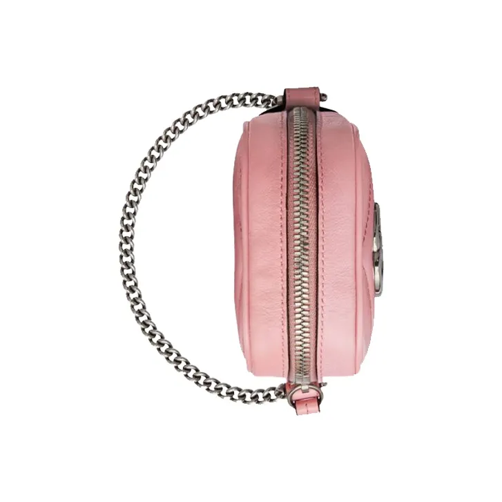 GUCCI Marmont Quilting Leather Cell Phone Pouch Chain Bag Crossbody Bag Shoulder Bag Women's Pink Candy Color Unicorn-4