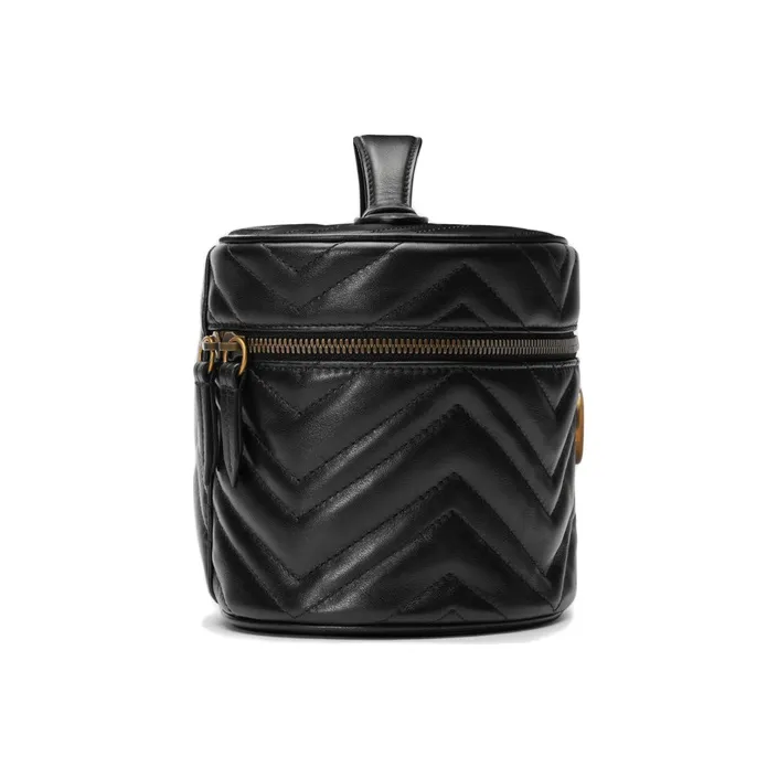GUCCI GG Marmont Cosmetic Case Small Matelasse Chevron Black-3