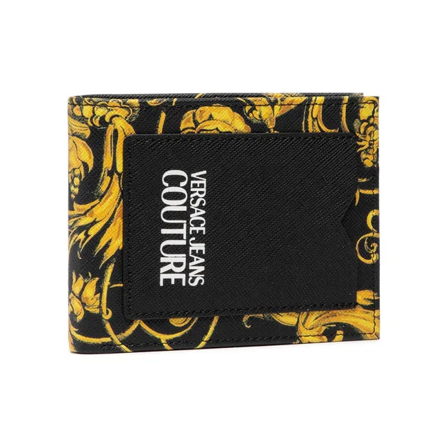 VERSACE JEANS COUTURE Leather Wallet Unisex Black-0