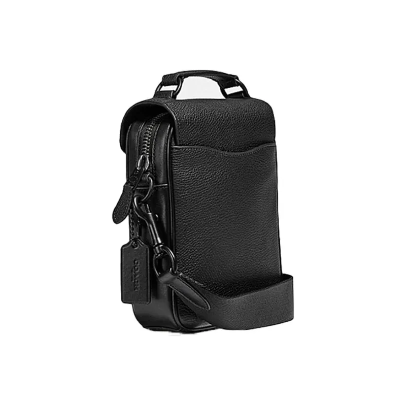 COACH Tabby Artificial Leather Handbag, Shoulder Bag, Crossbody Bag Trumpets Men's Black-1