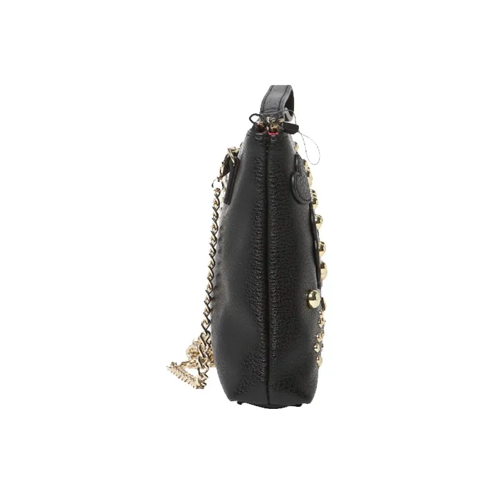 MOSCHINO PU Clutches Shoulder Bag Crossbody Bag Women's Black-4