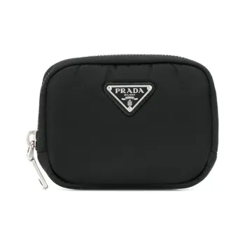 PRADA Nylon Wallet Mini Unisex Black