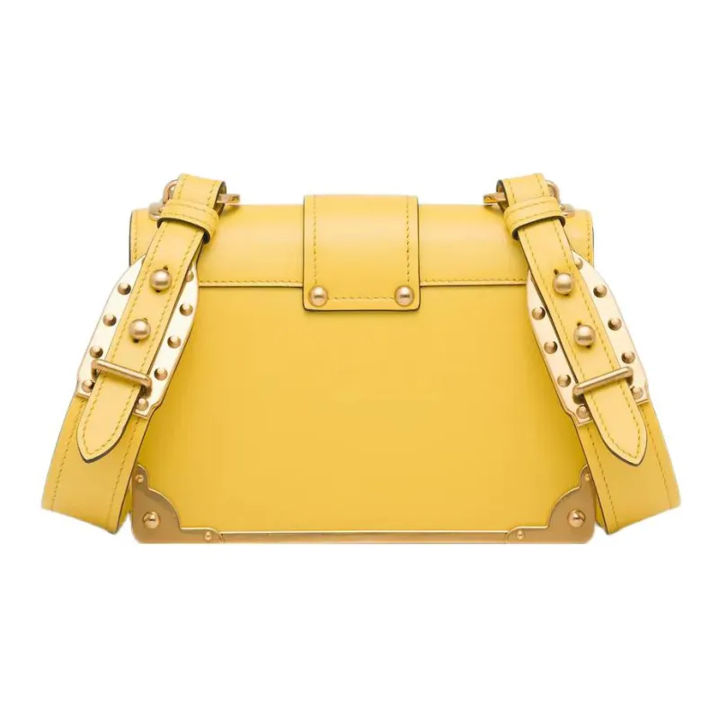 PRADA Cahier Leather Handbag Shoulder Bag Crossbody Bag Regular Women's Sunlight Yellow Color-1