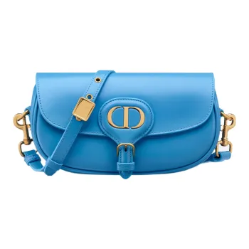 DIOR Bobby Smooth Finish Cow Leather Crescent Bag Handbag Shoulder Bag Crossbody Bag Women's Carolina Blue
