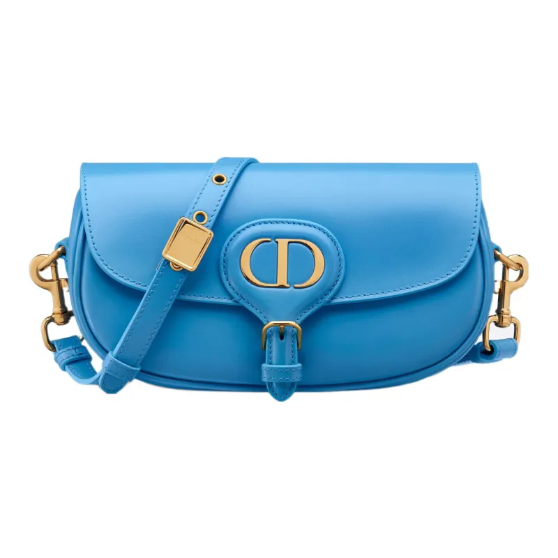 DIOR Bobby Smooth Finish Cow Leather Crescent Bag Handbag Shoulder Bag Crossbody Bag Women's Carolina Blue-0