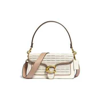 COACH Cow Leather Shoulder Bag Portable Crossbody Bag Shoulder Bag Women's Ecru