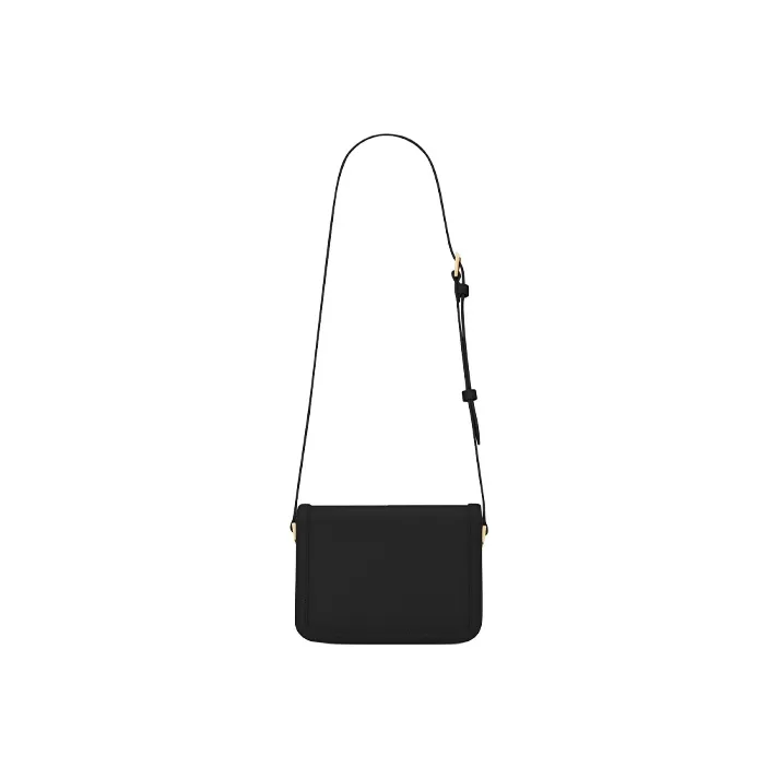 SAINT LAURENT SOLFERINO Leather Tofu Bag, Shoulder Bag, Crossbody Bag Trumpets Women's Black-4