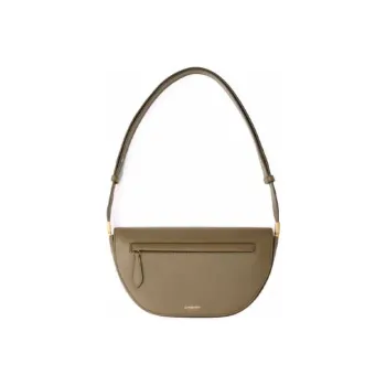 Burberry Smooth Leather Shoulder Bag Crescent Bag Handbag Shoulder Bag Small Size Women's Dark Fern Green