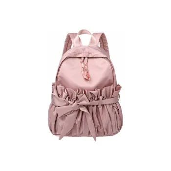 SHUNYIDE Nylon Travel Bags Backpack Regular Women's Caramel Pink