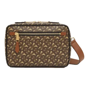 Burberry Canvas Shoulder Bag Crossbody Bag Regular Men's Mule Brown