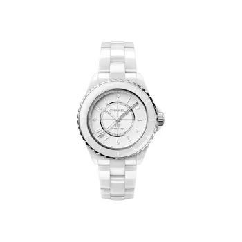 CHANEL J12 Collection Wrist Watch Automatic Mechanical Movement Ceramic Strap White Dial Unisex