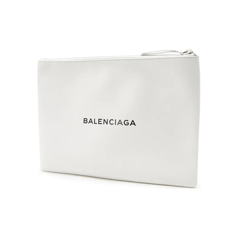 Balenciaga Cow Leather Briefcases Clutches Regular Men's White-1