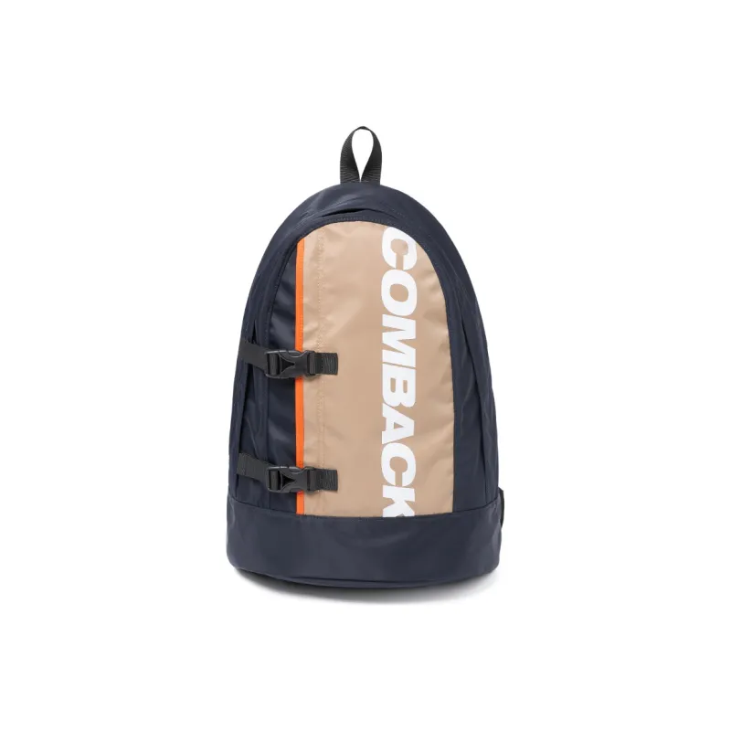 COMBACK Polyamide Backpack Tubas Unisex Black & Gray/Khaki & Blue/Black & Purple Patchwork-4