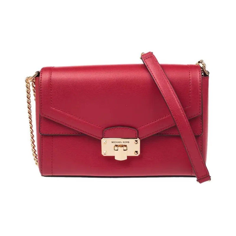 MICHAEL KORS Kinsley Leather Crossbody Bag Women's Red-0