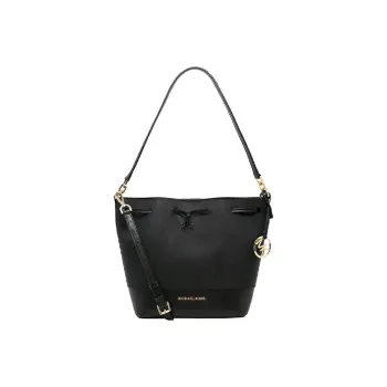 MICHAEL KORS MICHAEL KORS Handbag Collection Trista Cow Leather Shoulder Bag Medium Size Women's Black