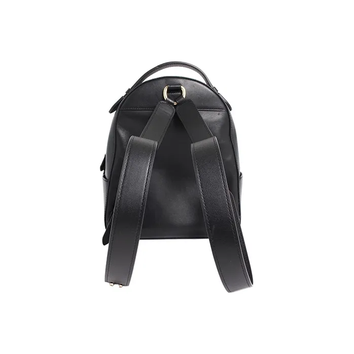 COACH Campus Velvet Patchwork With Genuine Cow Leather Backpack Medium Size Women's Black-2
