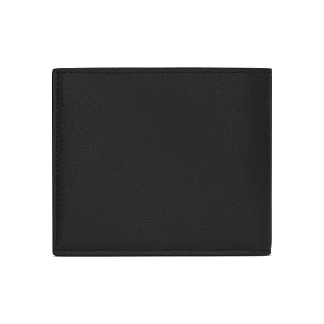 SAINT LAURENT Cow Leather Wallet Men's Black-1