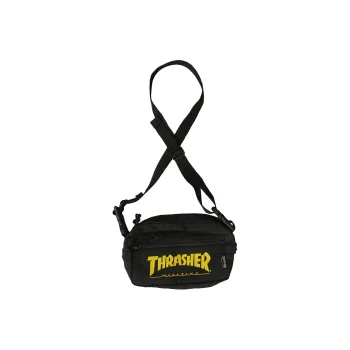 Thrasher Polyester Sling Bags One Shoulder Crossbody Fanny Pack Regular Unisex Black/Yellow