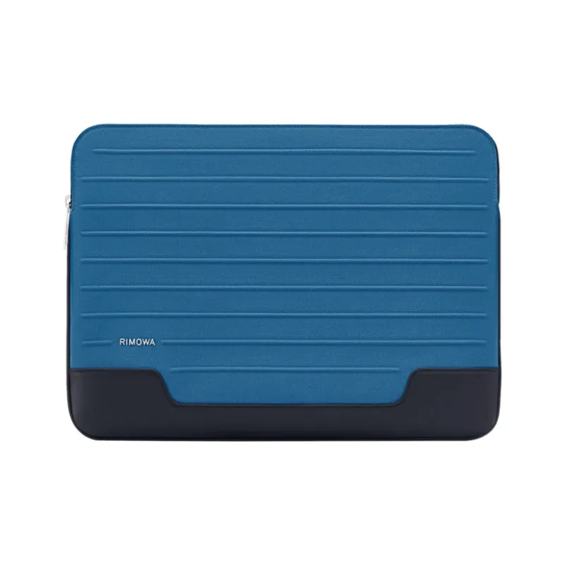 RIMOWA Never Still Canvas And Full-Grain Leather Laptop Clutch Laptop Bag Unisex Sea Blue-0
