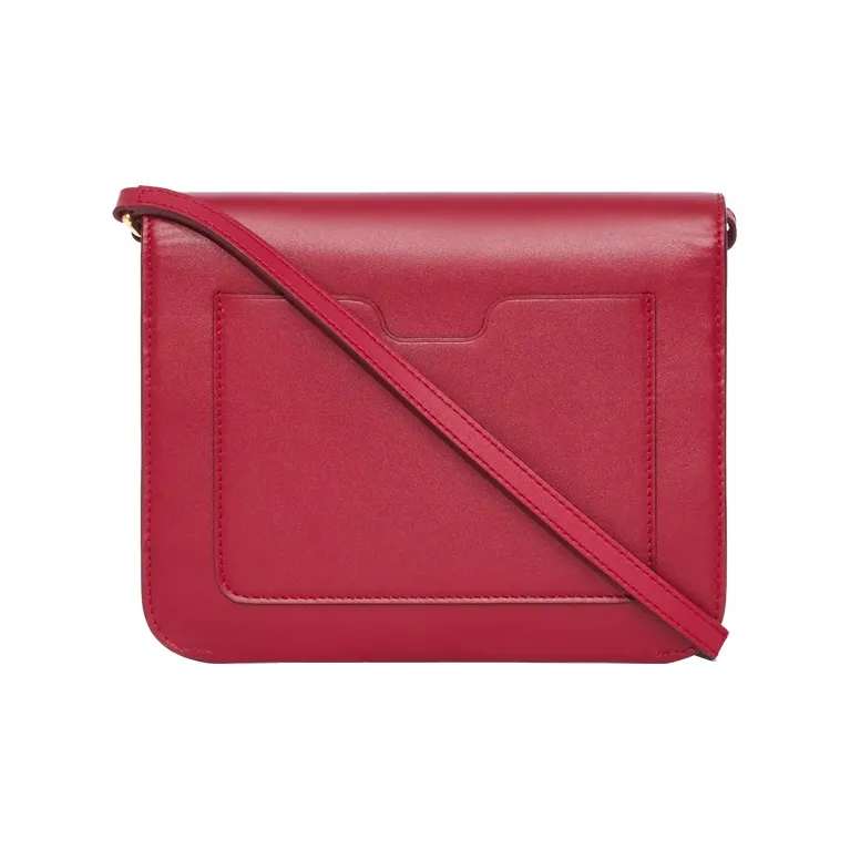 Burberry Cow Leather Crossbody Bag Mini Women's Red-2