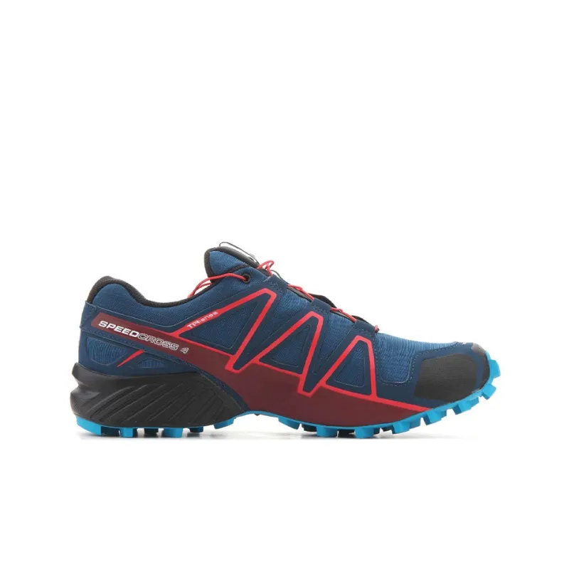 SALOMON Speedcross 4 Outdoor Shoes Men Low Top Blue/Red-1
