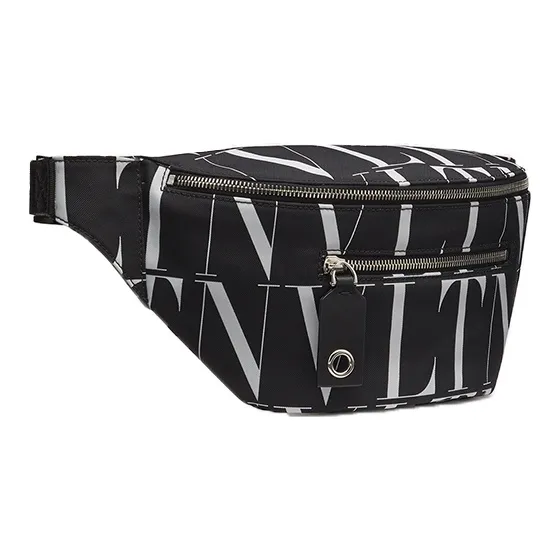 Valentino Nylon Sling Bag Crossbody Bag Fanny Pack Men's Black-1
