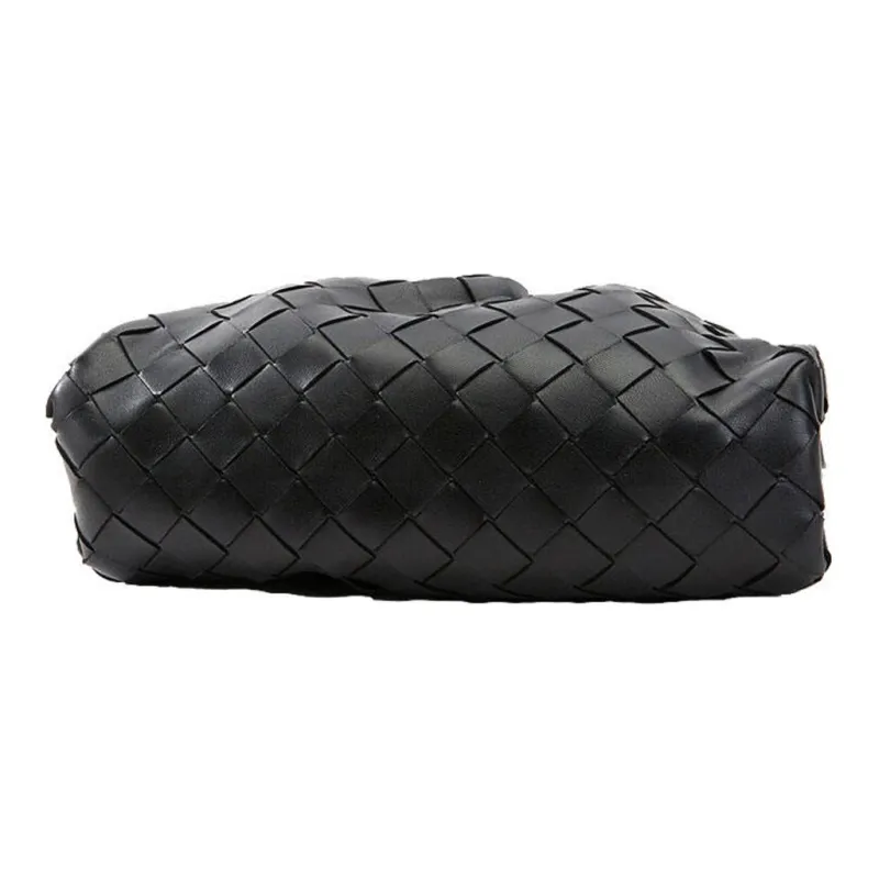 Bottega Veneta Sheepskin Handbag Shoulder Bag Women's Black-3