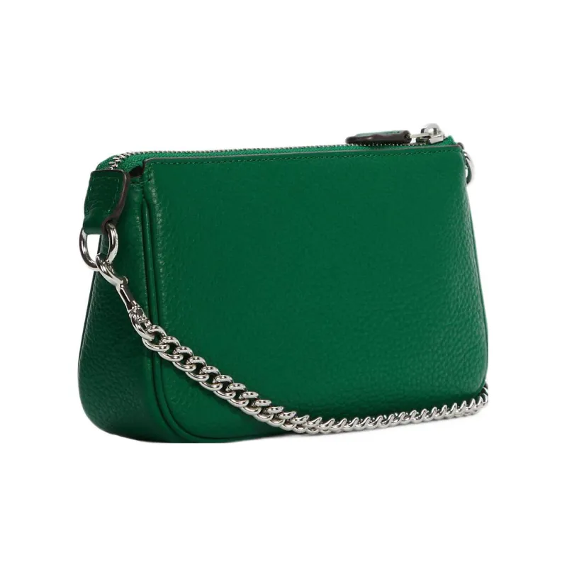 COACH Nolita Pebbled Leather Mahjong Shoulder Bag Clutch Regular Women's Solid Green-1