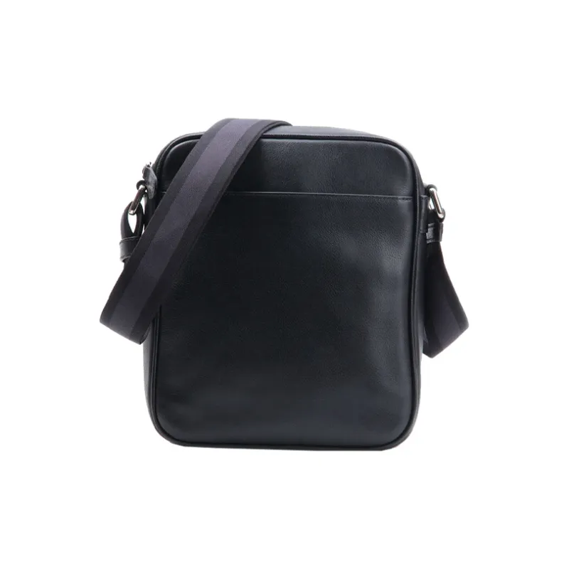 COACH Leather Shoulder Bag, Crossbody Bag Trumpets Men's Black-3