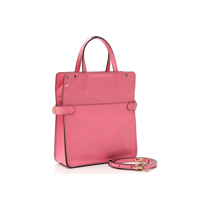 FENDI Cow Leather Tote Bag Shopping Bag Shoulder Bag Crossbody Bag Handbag Small Size Women's Pink/Candy Color-3