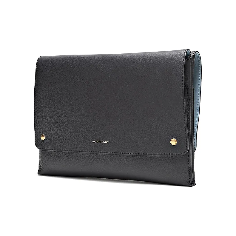 Burberry Leather Envelope Bag Shoulder Bag Crossbody Bag Women's Charcoal Gray-1