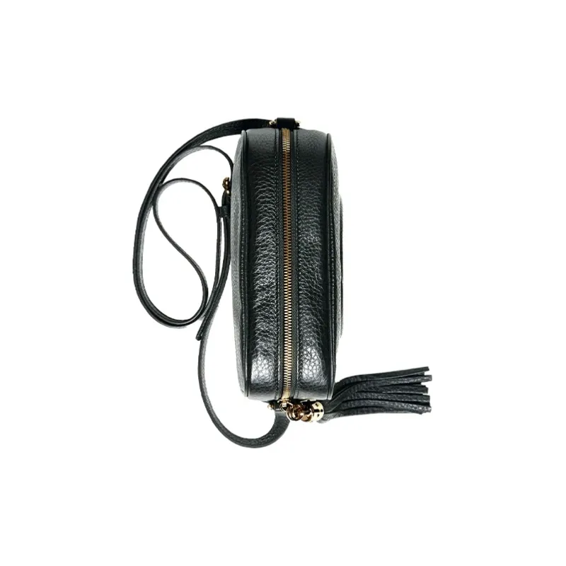 GUCCI Soho Cow Leather Camera Bag, Shoulder Bag, Crossbody Bag Small Size Women's Black-4