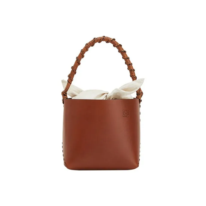 LOEWE Cow Leather Handbag Women's Brown-3