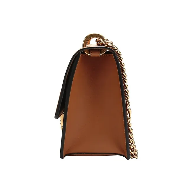 FENDI Kan U Leather Shoulder Bag Crossbody Bag Small Size Women's Brown-2
