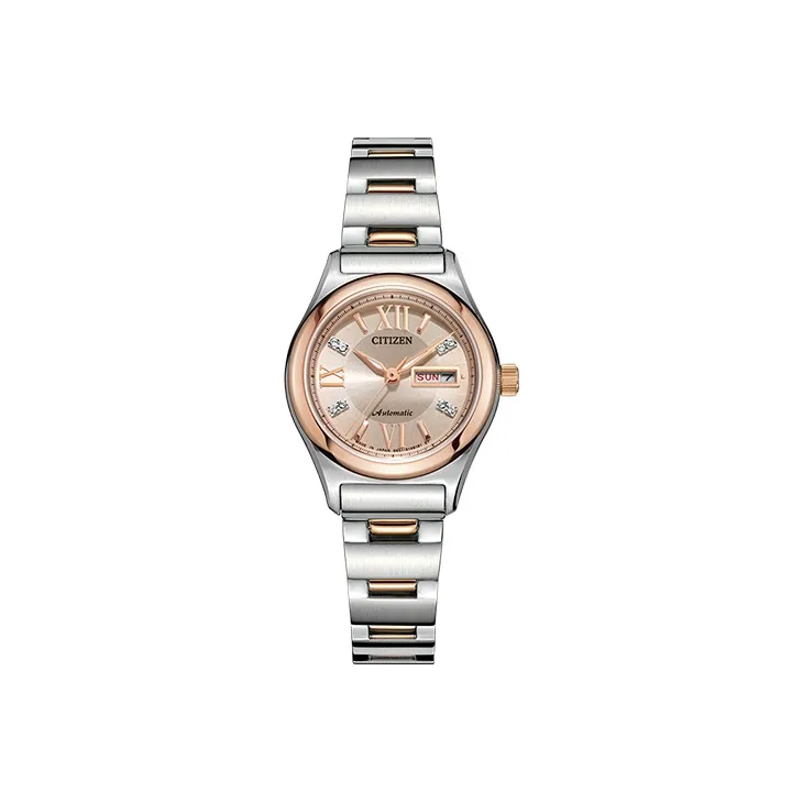 CITIZEN Automatic Mechanical Movement Stainless Steel Strap Watch Women's Watch Gold Dial-0