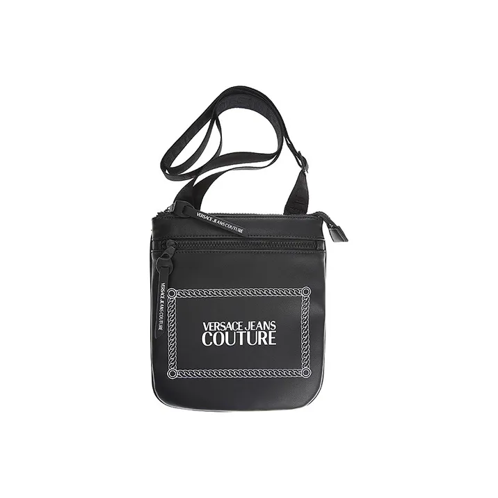 VERSACE JEANS COUTURE Nylon Fabric Crossbody Bag, Shoulder Bag Men's Black-2
