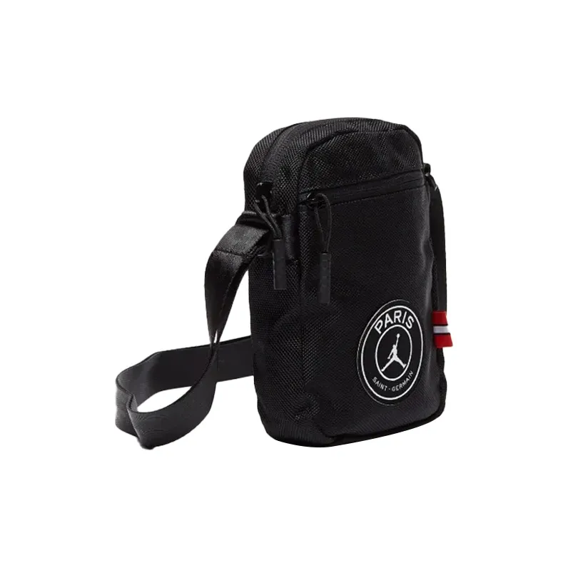 Jordan Paris, Collaboration Polyester Cell Phone Pouch, Shoulder Bag, Crossbody Bag Trumpets Unisex Black-3