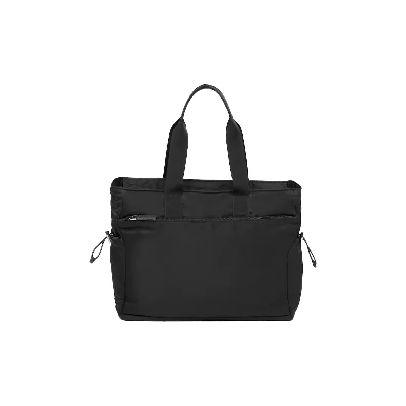 PRADA Re-Nylon Recycled Nylon And Saffiano Leather Tote Bag Shopping Bag Men's Black-2